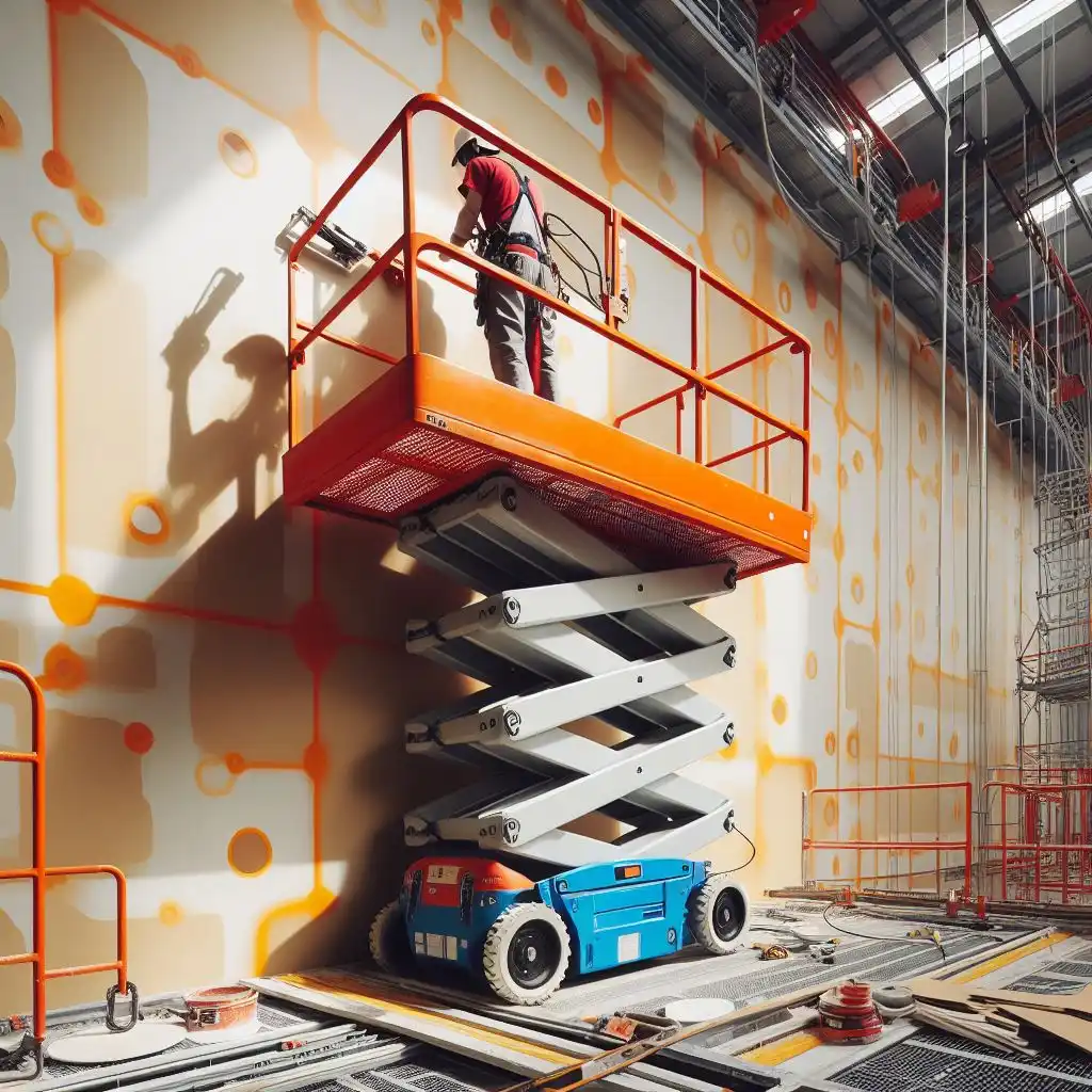 Plataforma elevadora-de tijera-eléctrica: Plataforma elevadora para pinturas, manlift para arreglos