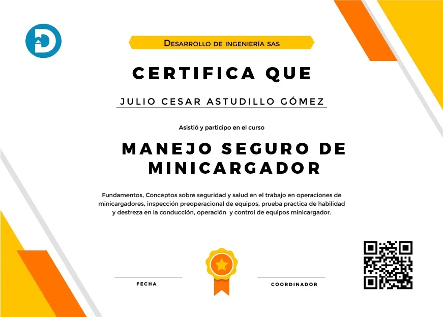 certificado minicargador certificado minicargador