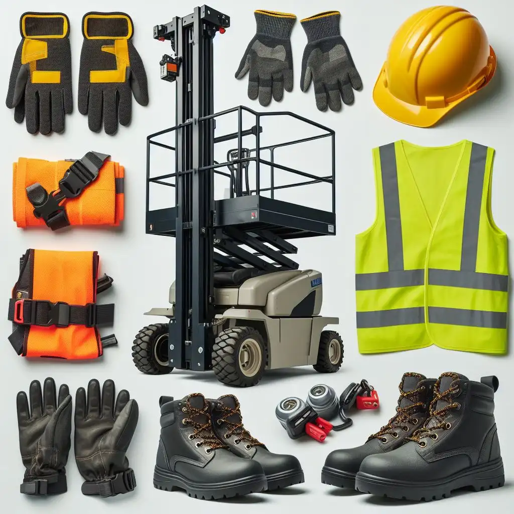 Elementos de protección  operadores de manlift, equipos de protección plataforma elevadora  